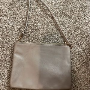Taupe/nude crossbody purse